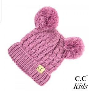 C.C.Beanie Double Pompom Beanie  New Lavender
